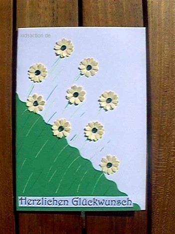 Glückwunschkarte mit Blumenecke