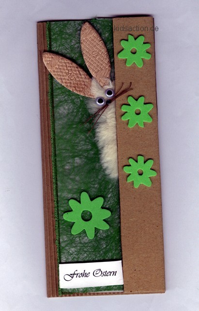 Osterkarte neugieriger Hase