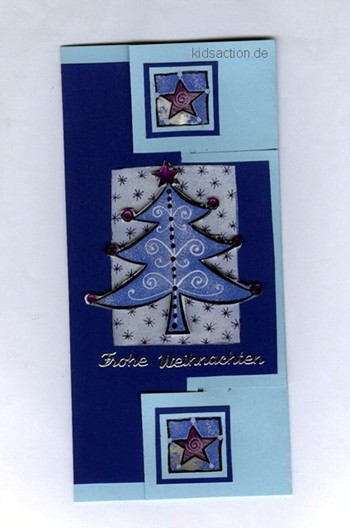 zartes Blau mit Tanne 